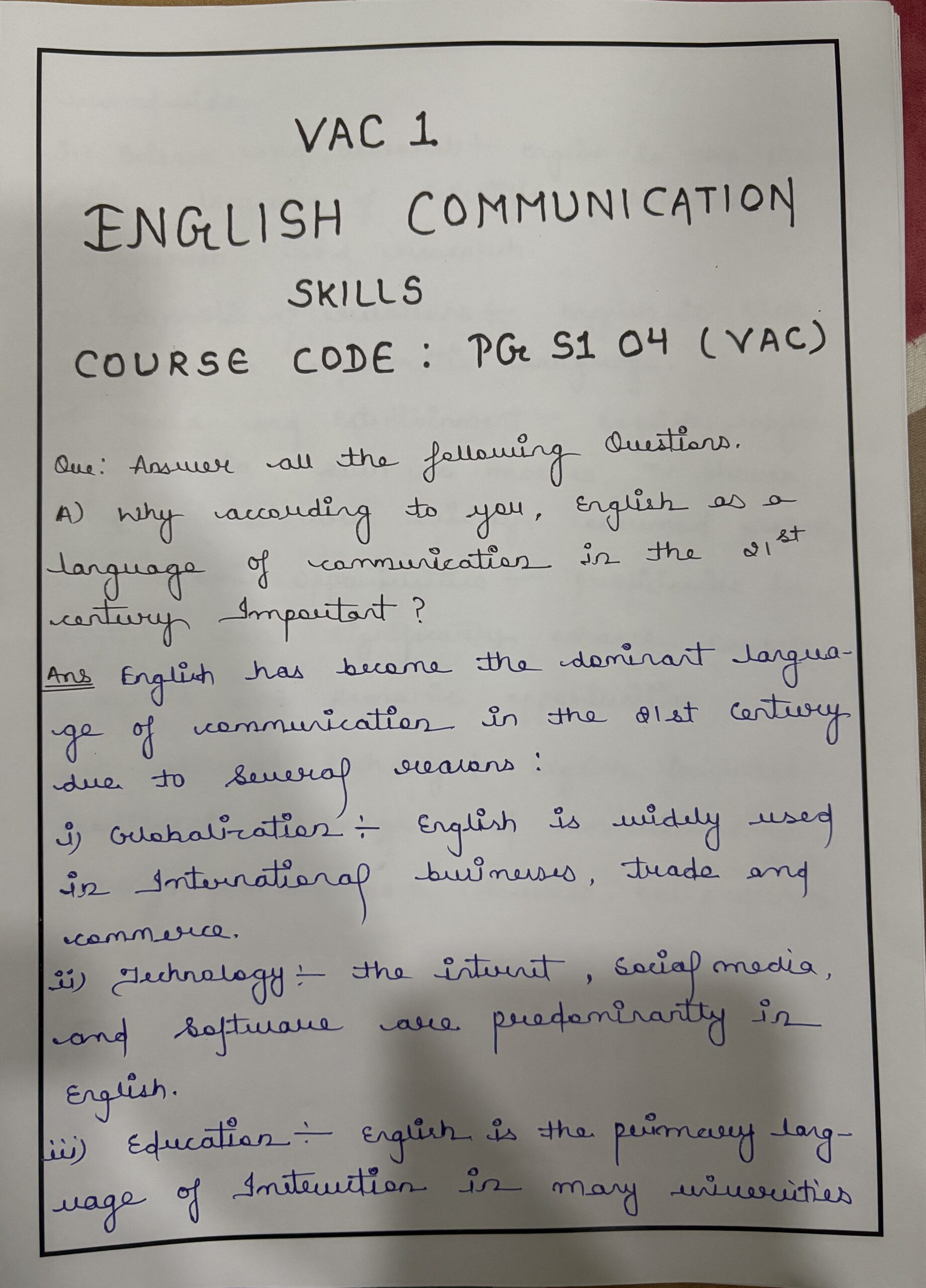 IGNOU Assignment Sample 5