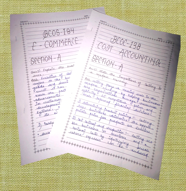 IGNOU Assignment Sample 3