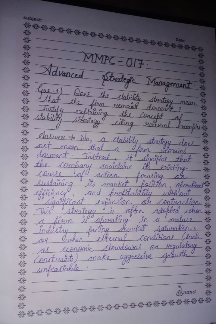 High-Quality IGNOU Assignment PDF – Sample Page for B.Com, BA, BCA